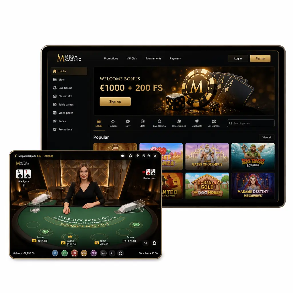 Mega Casino live dealer table